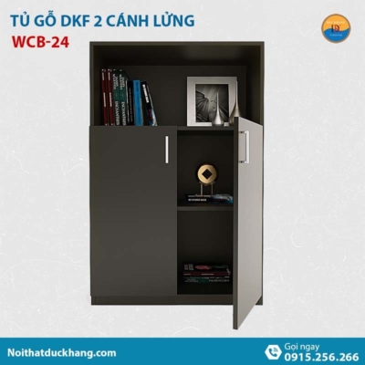 WCB-24 | Tủ tài liệu thấp DKF 2 cánh lửng mở, có kệ tủ hở phía trên