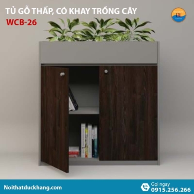 WCB-26 | Tủ tài liệu thấp 2 cánh mở, có khay trồng cây độc đáo