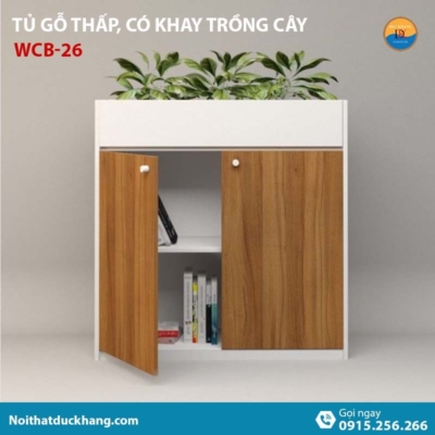 WCB-26 | Tủ tài liệu thấp 2 cánh mở, có khay trồng cây độc đáo