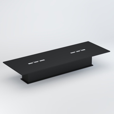 Bàn họp văn phòng hình chữ nhật 3m chân gỗ cao cấp, bền bỉ DKFBH108