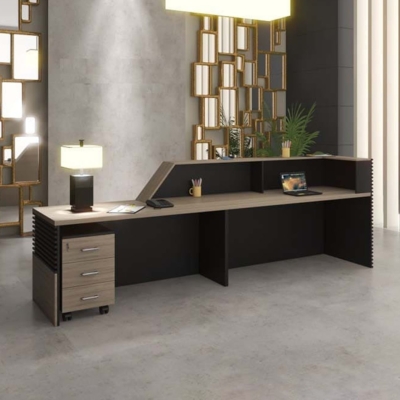 Quầy lễ tân chữ I kèm hộc tủ di động đa năng Peanut DKFQLT32-B