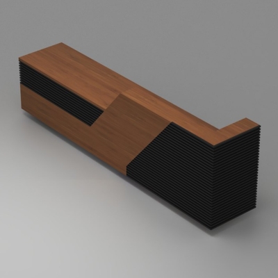 Quầy lễ tân chữ I kèm hộc tủ di động đa năng Peanut DKFQLT32-B