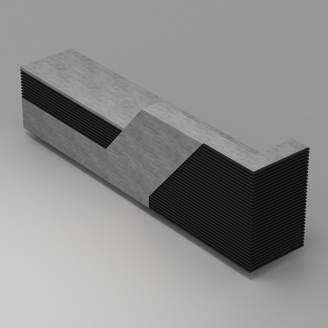 Quầy lễ tân chữ I có sọc xám tinh tế Peanut DKFQLT32-G Quầy lễ tân chữ I có sọc xám tinh tế Peanut DKFQLT32-G