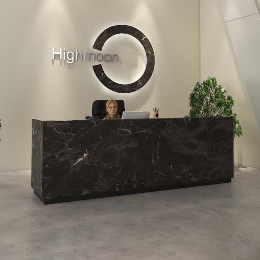 Quầy lễ tân chữ U màu đen kèm hộc di động, dành cho 2 người Rok DKFQLT37-B Quầy lễ tân chữ U màu đen kèm hộc di động, dành cho 2 người Rok DKFQLT37-B