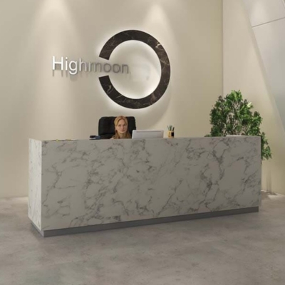 Quầy lễ tân chữ U dành cho 2 người kèm hộc di động Rok DKFQLT37-G
