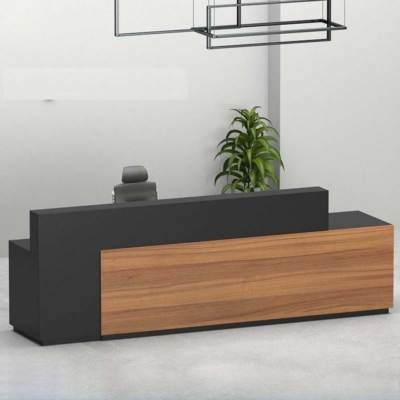 Quầy lễ tân chữ I dành cho 2 người kèm hộc di động Leath DKFQLT38-G