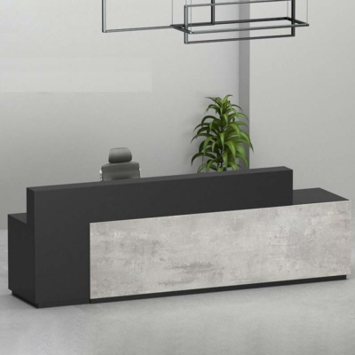 Quầy lễ tân chữ I dành cho 2 người kèm hộc di động Leath DKFQLT38-G