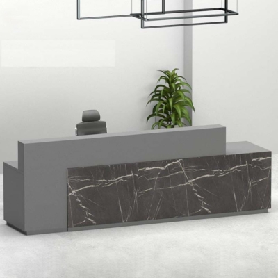 Quầy lễ tân chữ I dành cho 2 người kèm hộc di động Leath DKFQLT38-G