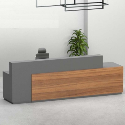 Quầy lễ tân chữ I dành cho 2 người kèm hộc di động Leath DKFQLT38-G