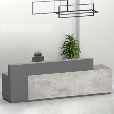 Quầy lễ tân chữ I dành cho 2 người kèm hộc di động Leath DKFQLT38-G