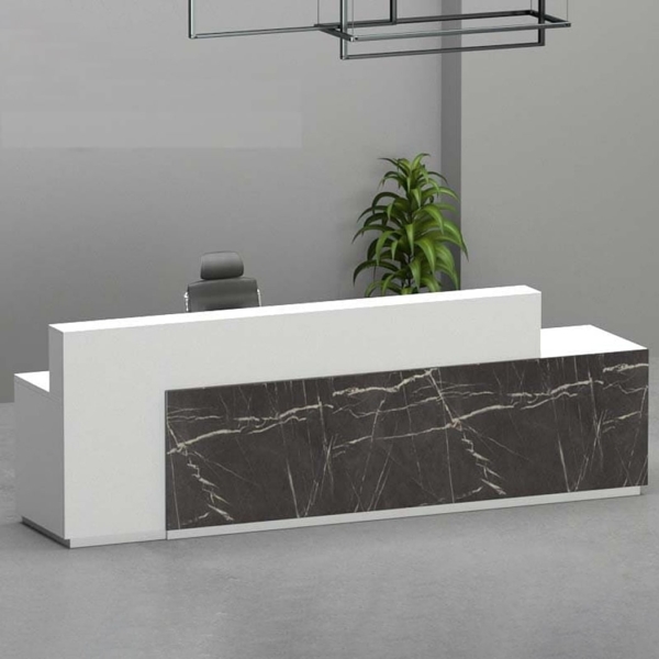 Quầy lễ tân chữ I dành cho 2 người kèm hộc di động Leath DKFQLT38-G