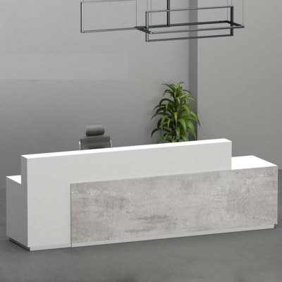 Quầy lễ tân chữ I dành cho 2 người kèm hộc di động Leath DKFQLT38-G