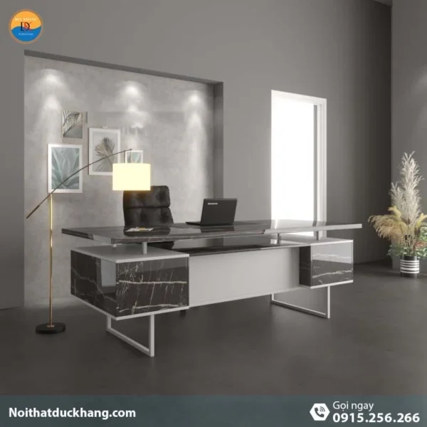 DKFBGD70-W | Bàn giám đốc Emondi chân sắt, màu xám DKFBGD70-W | Bàn giám đốc Emondi chân sắt, màu xám