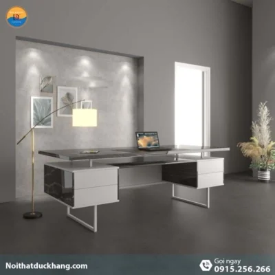 DKFBGD70-W | Bàn giám đốc Emondi chân sắt, màu xám DKFBGD70-W | Bàn giám đốc Emondi chân sắt, màu xám