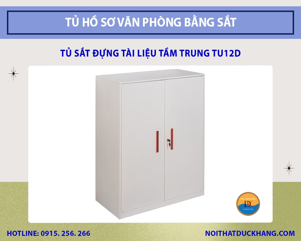 Tủ sắt đựng tài liệu tầm trung TU12D Tủ sắt đựng tài liệu tầm trung TU12D