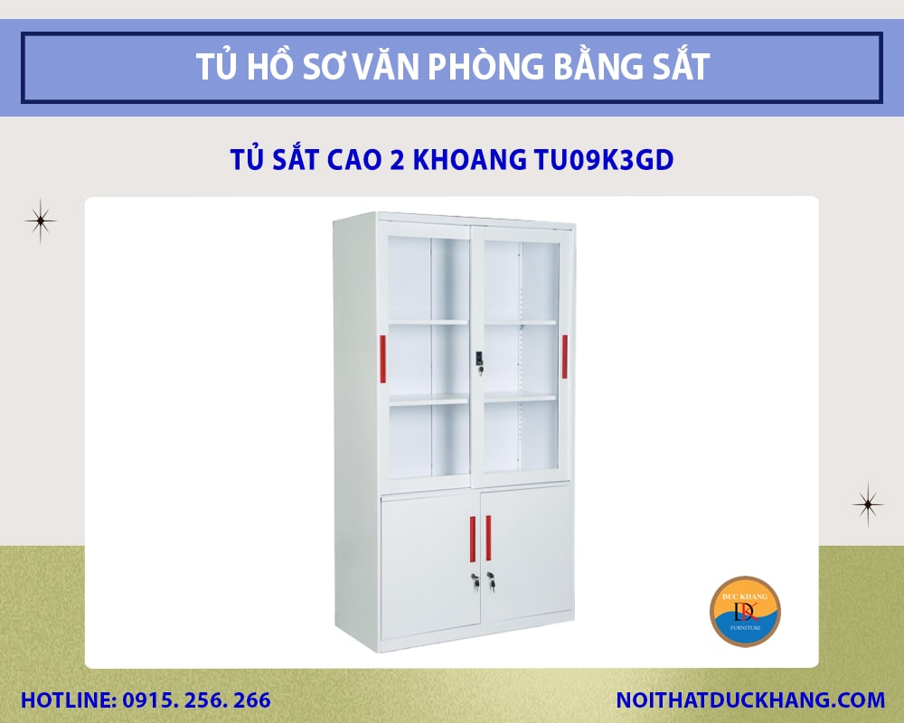 Tủ sắt cao 2 khoang TU09K3GD Tủ sắt cao 2 khoang TU09K3GD