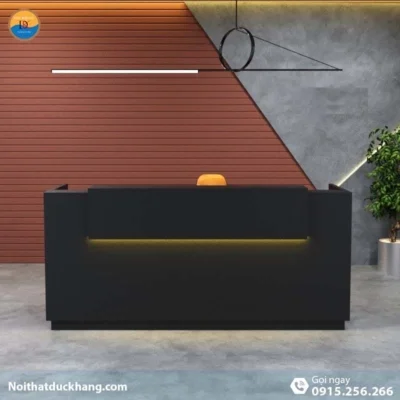 DKFQLT35-B | Quầy lễ tân Lieu dáng chữ U có bảng đen trang trí kèm hộc di động DKFQLT35-B | Quầy lễ tân Lieu dáng chữ U có bảng đen trang trí kèm hộc di động