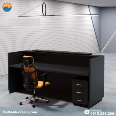 DKFQLT35-B | Quầy lễ tân Lieu dáng chữ U có bảng đen trang trí kèm hộc di động DKFQLT35-B | Quầy lễ tân Lieu dáng chữ U có bảng đen trang trí kèm hộc di động