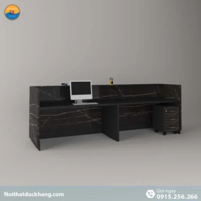 DKFQLT37-B | Quầy lễ tân Rok dáng chữ U màu đen kèm hộc di động, dành cho 2 người DKFQLT37-B | Quầy lễ tân Rok dáng chữ U màu đen kèm hộc di động, dành cho 2 người