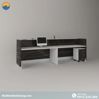 DKFQLT37-W | Quầy lễ tân Rok dáng chữ U màu trắng kèm hộc di động, dành cho 2 người DKFQLT37-W | Quầy lễ tân Rok dáng chữ U màu trắng kèm hộc di động, dành cho 2 người