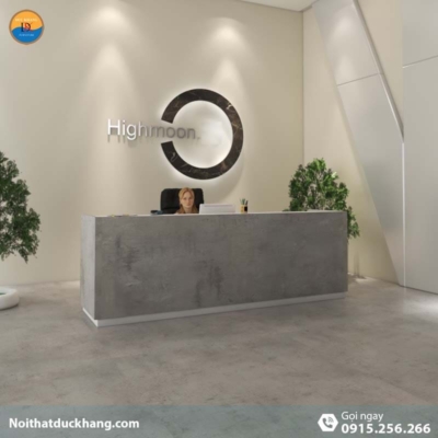 DKFQLT37-W | Quầy lễ tân Rok dáng chữ U màu trắng kèm hộc di động, dành cho 2 người