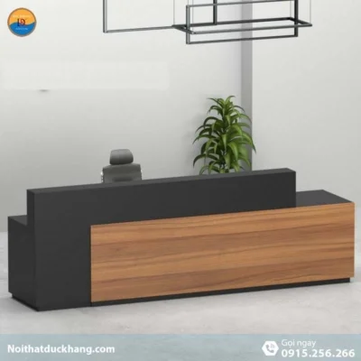 DKFQLT38-B | Quầy lễ tân Leath màu đen, dáng chữ I dành cho 2 người kèm hộc di động DKFQLT38-B | Quầy lễ tân Leath màu đen, dáng chữ I dành cho 2 người kèm hộc di động