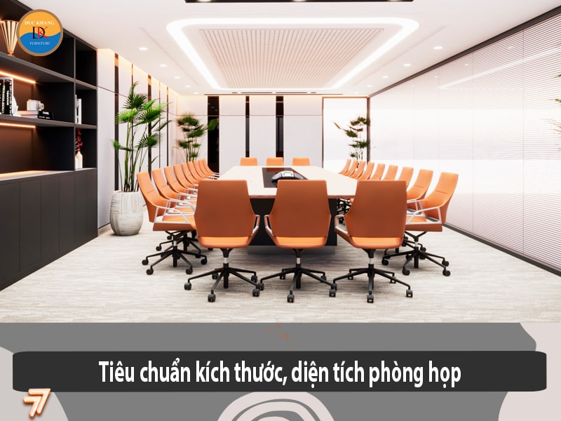 Tiêu chuẩn kích thước, diện tích phòng họp