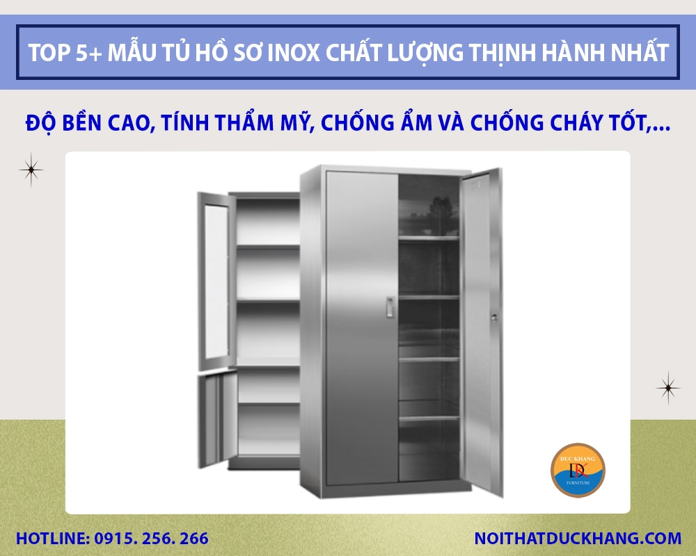 Top 5+ mẫu tủ hồ sơ inox chất lượng và thịnh hành nhất hiện nay