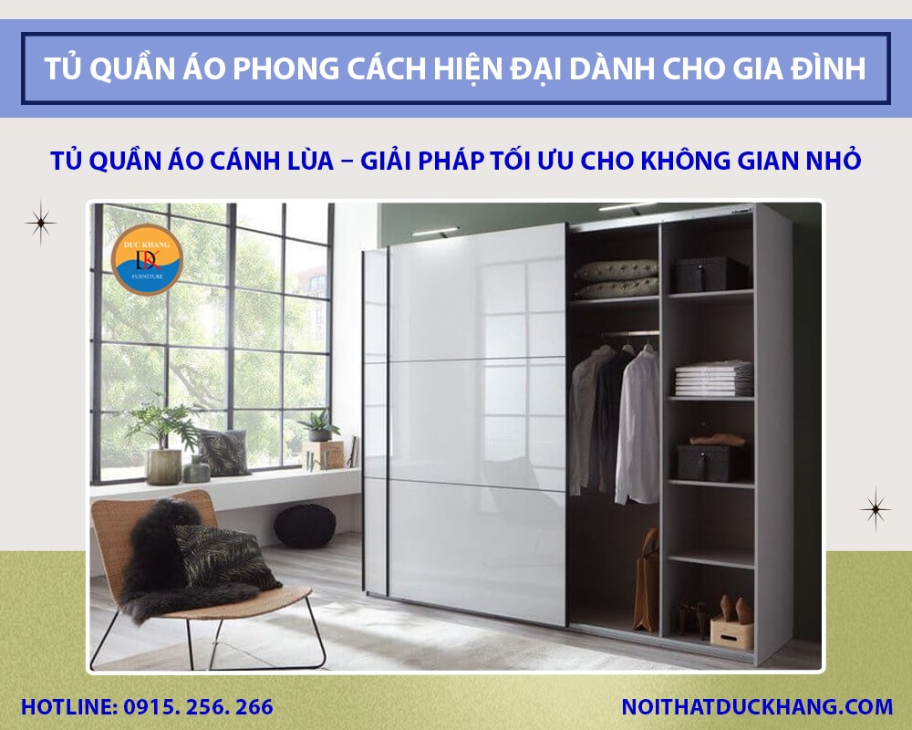 Tủ quần áo cánh lùa - Giải pháp tối ưu cho không gian nhỏ Tủ quần áo cánh lùa - Giải pháp tối ưu cho không gian nhỏ