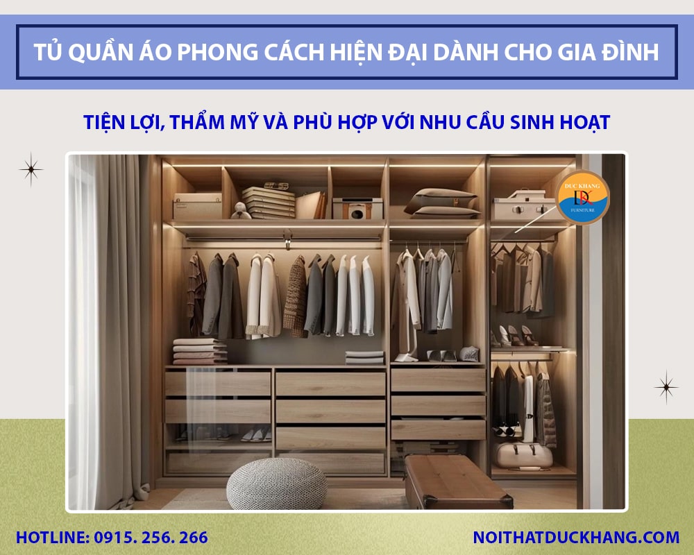 Những mẫu tủ quần áo phong cách hiện đại dành cho gia đình Những mẫu tủ quần áo phong cách hiện đại dành cho gia đình