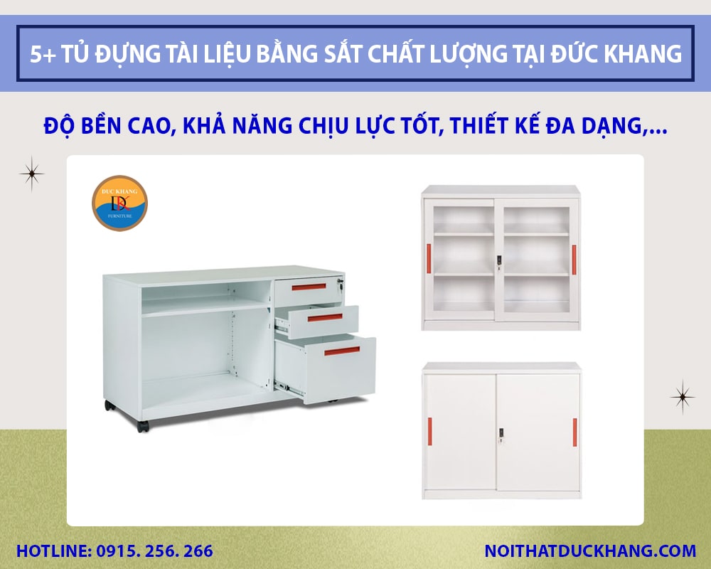 Top 5+ mẫu tủ đựng tài liệu bằng sắt chất lượng tại Đức Khang