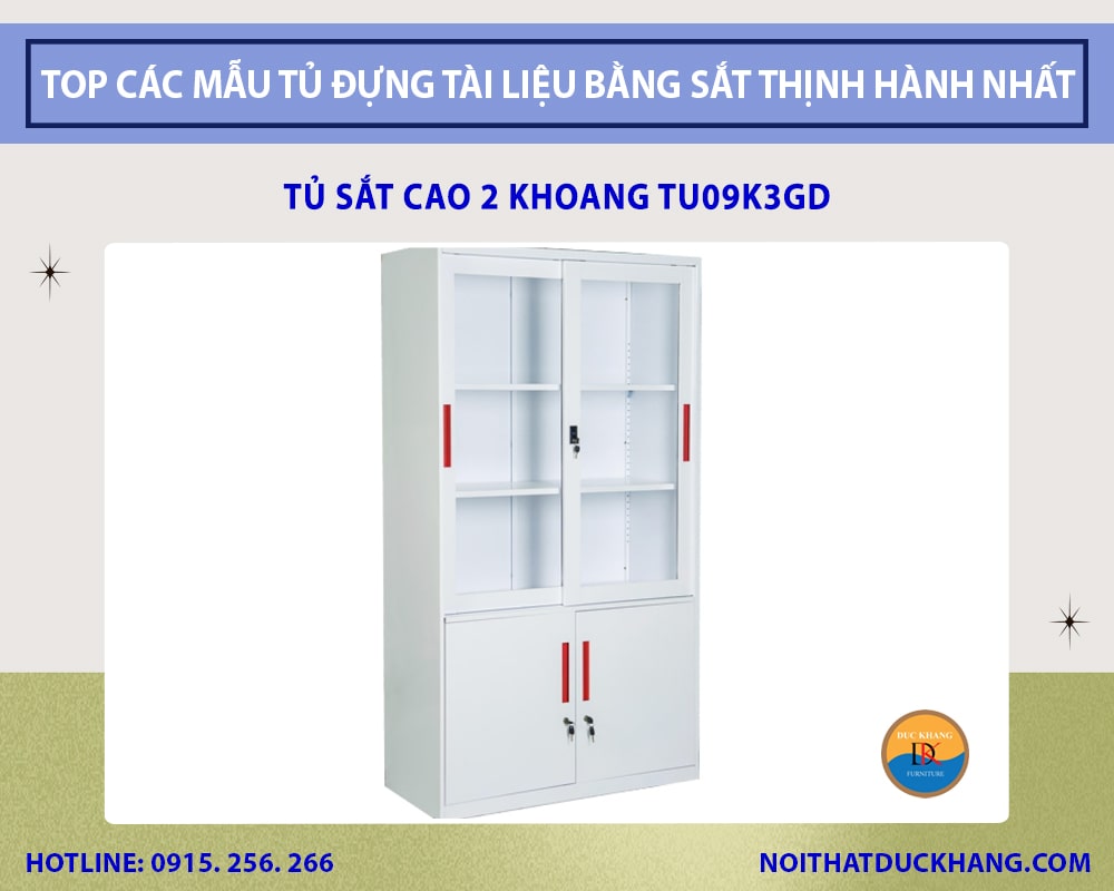 Tủ sắt cao 2 khoang TU09K3GD