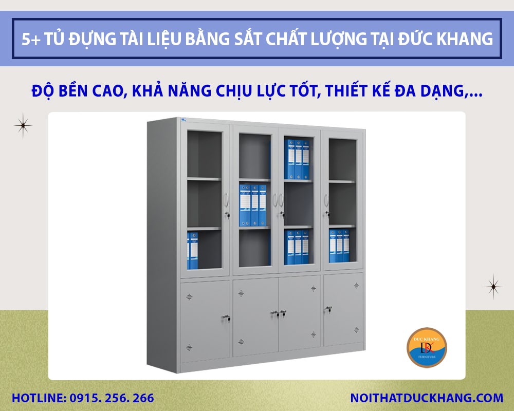 Top 5+ mẫu tủ đựng tài liệu bằng sắt chất lượng tại Đức Khang