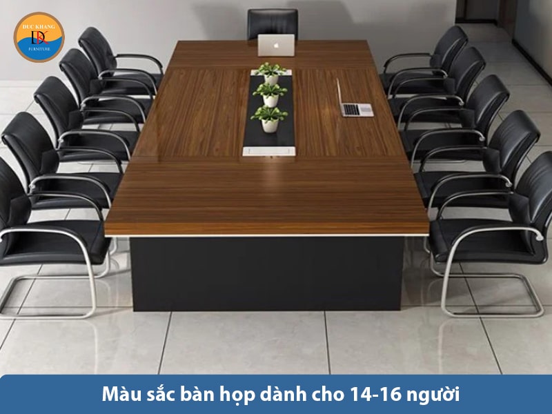 Màu sắc dành cho bàn họp 14-16 người cũng nên chọn tông màu nhẹ nhàng Màu sắc dành cho bàn họp 14-16 người cũng nên chọn tông màu nhẹ nhàng