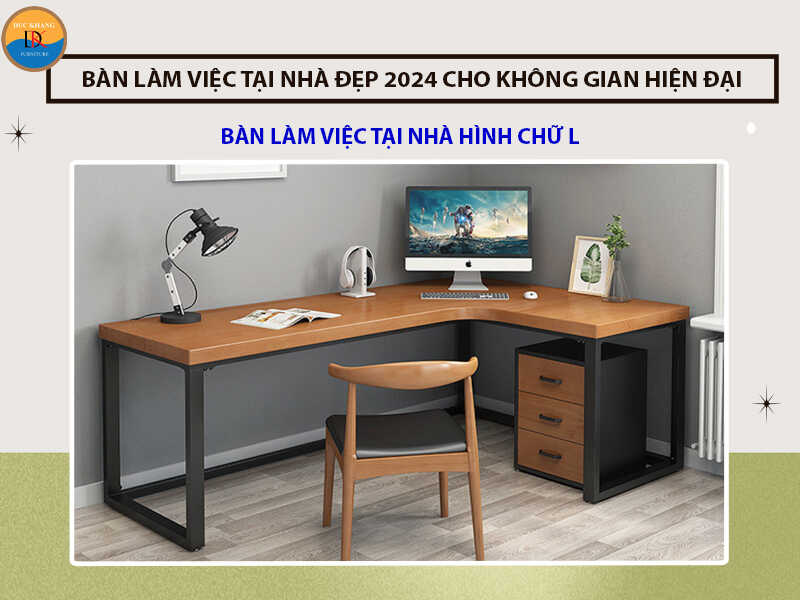 Bàn làm việc tại nhà hình chữ L