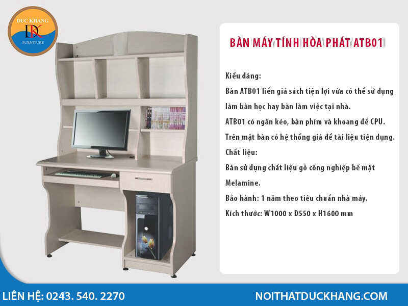 8 mẫu bàn để máy vi tính nhỏ gọn giá khoảng 1,5 – 2 triệu