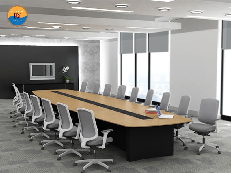Kích thước bàn họp 20 người, top mẫu bàn họp 20 chỗ DKF đẹp
