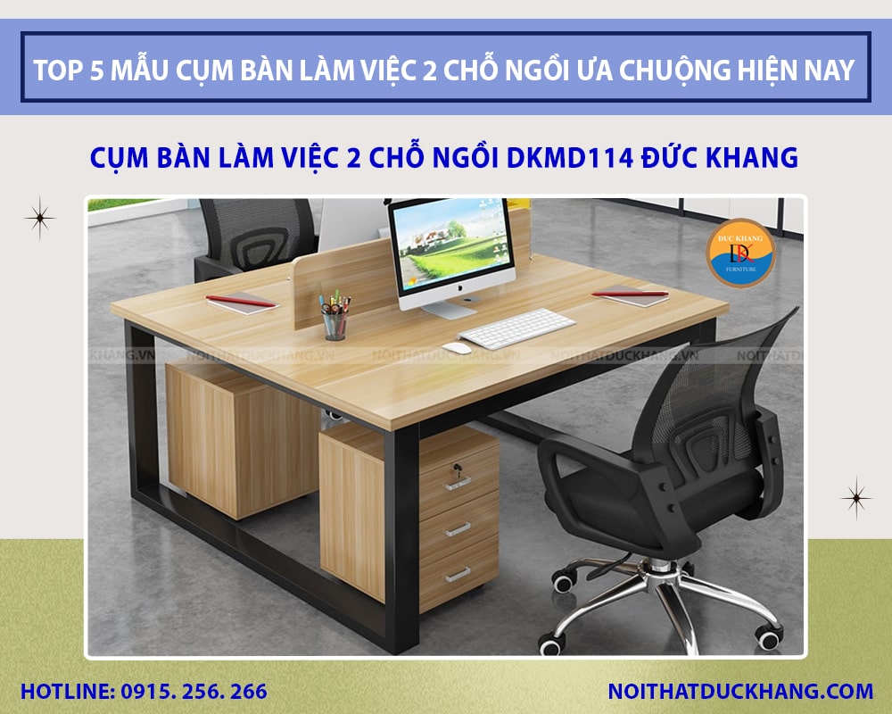 Cụm bàn làm việc 2 chỗ ngồi DKMD114 Đức Khang Cụm bàn làm việc 2 chỗ ngồi DKMD114 Đức Khang