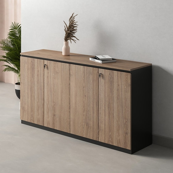 Tủ tài liệu thấp 4 cánh mở hiện đại, rộng rãi WCB-36