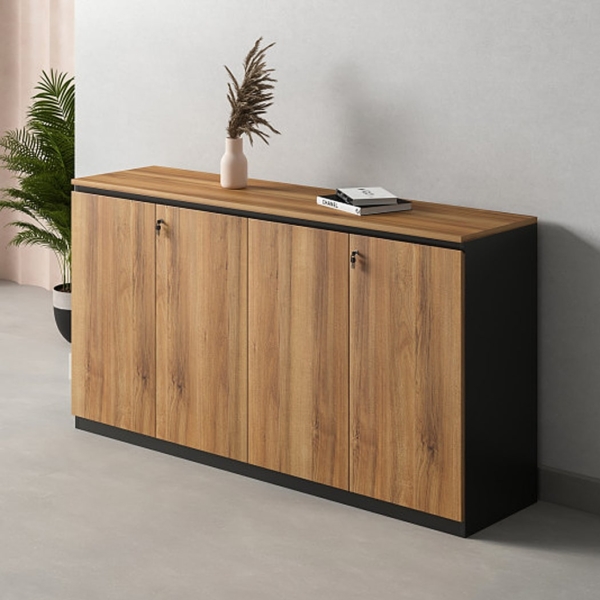 Tủ tài liệu thấp 4 cánh mở hiện đại, rộng rãi WCB-36