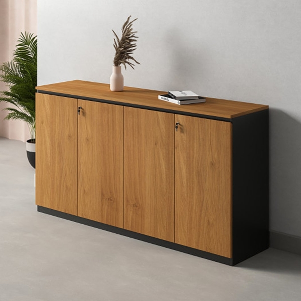 Tủ tài liệu thấp 4 cánh mở hiện đại, rộng rãi WCB-36