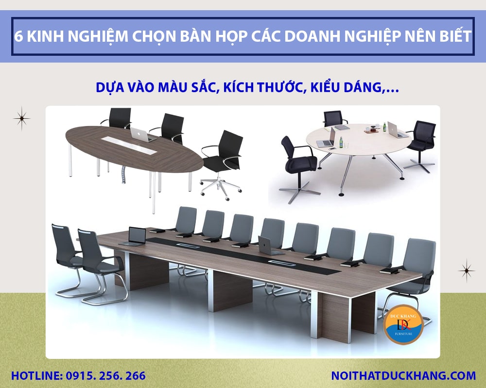 6 kinh nghiệm chọn bàn họp các doanh nghiệp nên biết