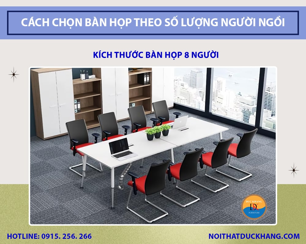 Kích thước bàn họp 8 người