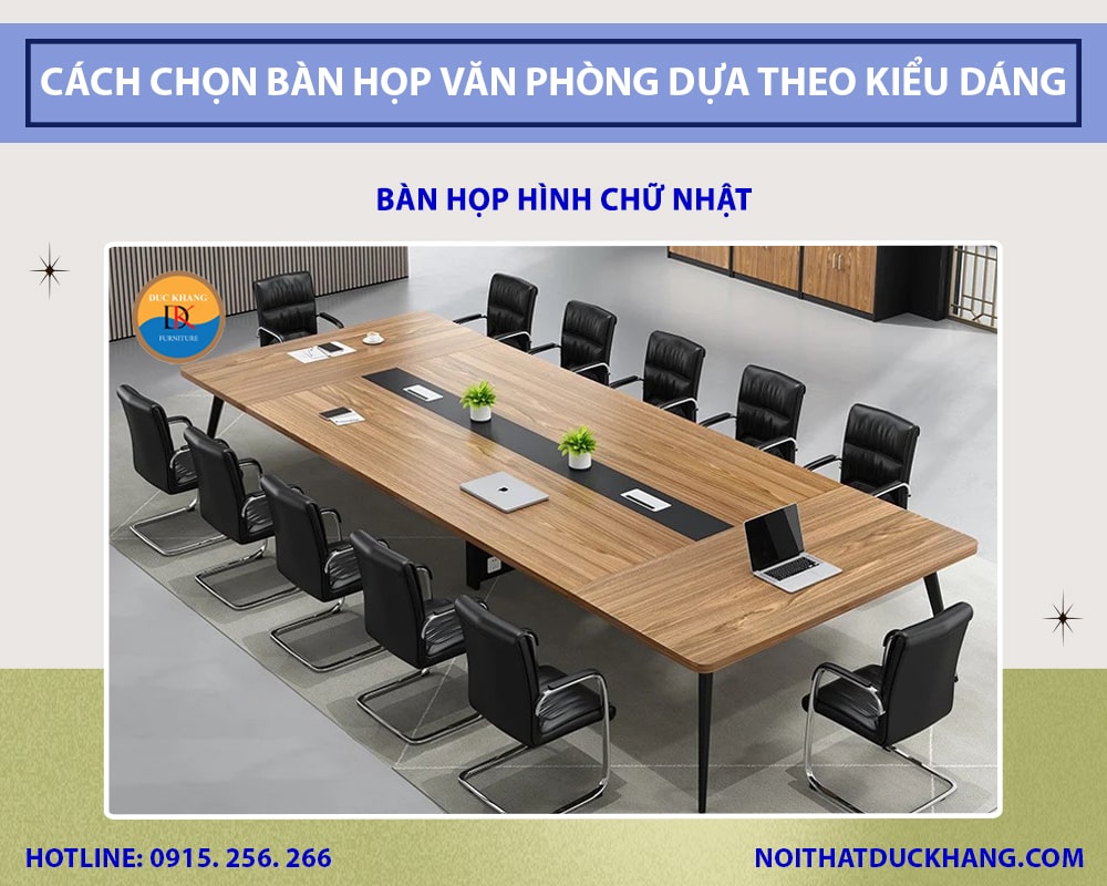 Bàn họp hình chữ nhật