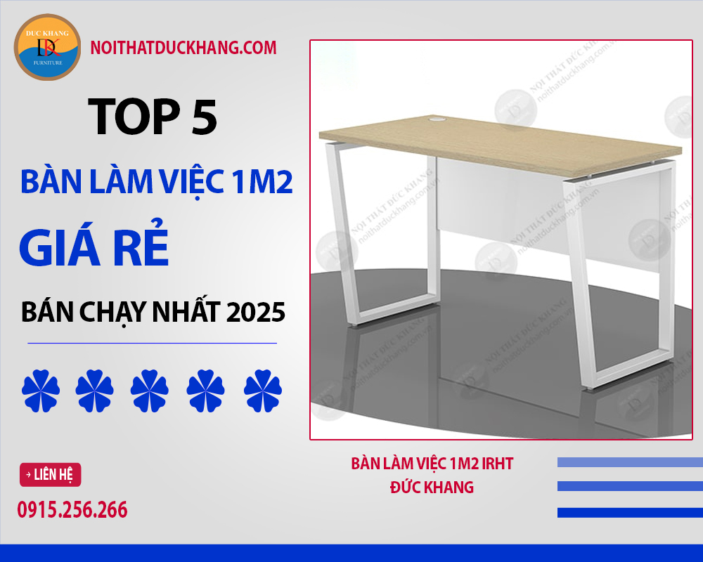 Bàn làm việc 1m2 IRHT Đức Khang Bàn làm việc 1m2 IRHT Đức Khang