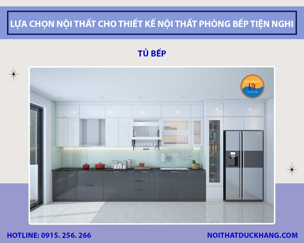 Gợi ý lựa chọn nội thất cho thiết kế nội thất phòng bếp tiện nghi - Tủ bếp