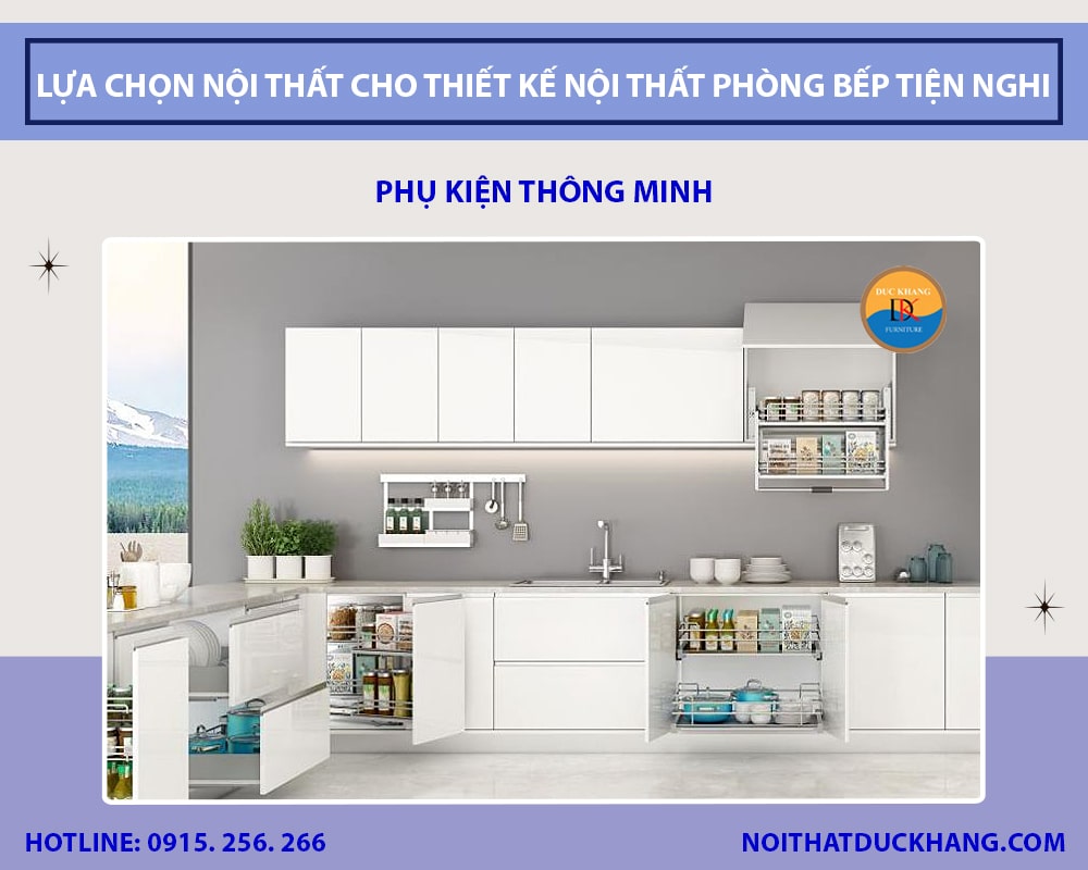 Gợi ý lựa chọn nội thất cho thiết kế nội thất phòng bếp tiện nghi - Phụ kiện thông minh