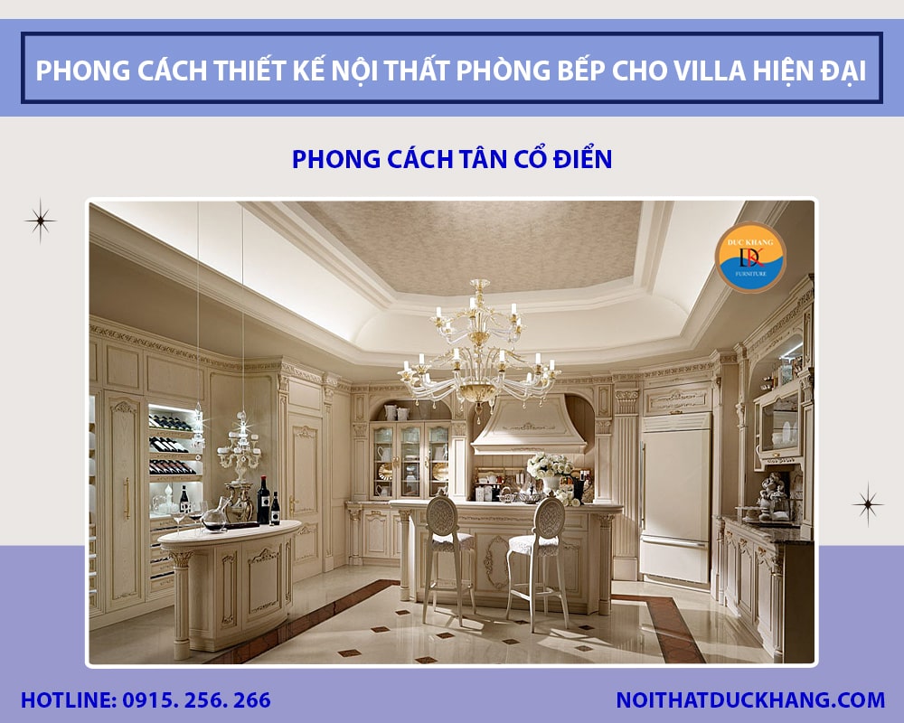 Phòng bếp phong cách tân cổ điển Phòng bếp phong cách tân cổ điển