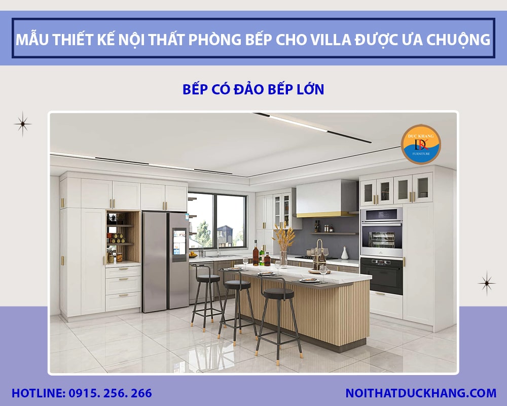 Bếp có đảo bếp lớn Bếp có đảo bếp lớn