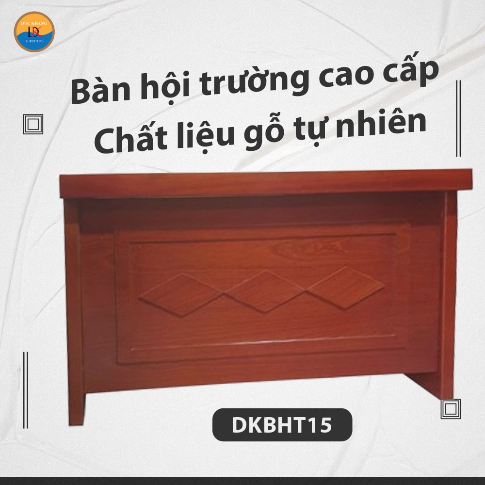 DKBHT15 | Bàn họp hội trường gỗ cao cấp Đức Khang